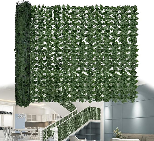 Artificial Ivy Privacy Fence Screen: 200 "x 40" (56 Sqft) Anti-Ultraviolet Artificial Hedge Grass Wall, Used for Indoor and Outdoor Green Background, Garden Greening Decoration