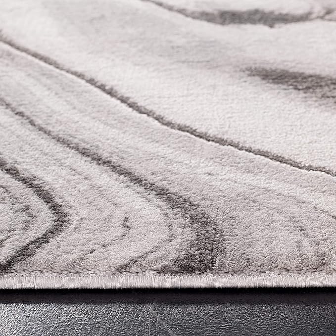 SAFAVIEH Craft Collection Accent Rug - 4' x 6', Grey & Silver, Modern Abstract Design, Non-Shedding & Easy Care, Ideal for High Traffic Areas in Entryway, Living Room, Bedroom (CFT819G)