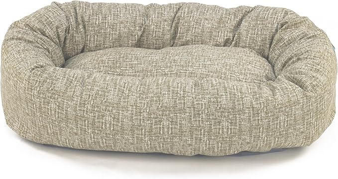 Majestic Pet 24 Inch Bagel Calming Dog Bed Washable – Cozy Soft Round Dog Bed with Spine Support for Dogs to Rest Their Head - Fluffy Donut Puppy Mat 24x19x7 (Inch) Small – Tan