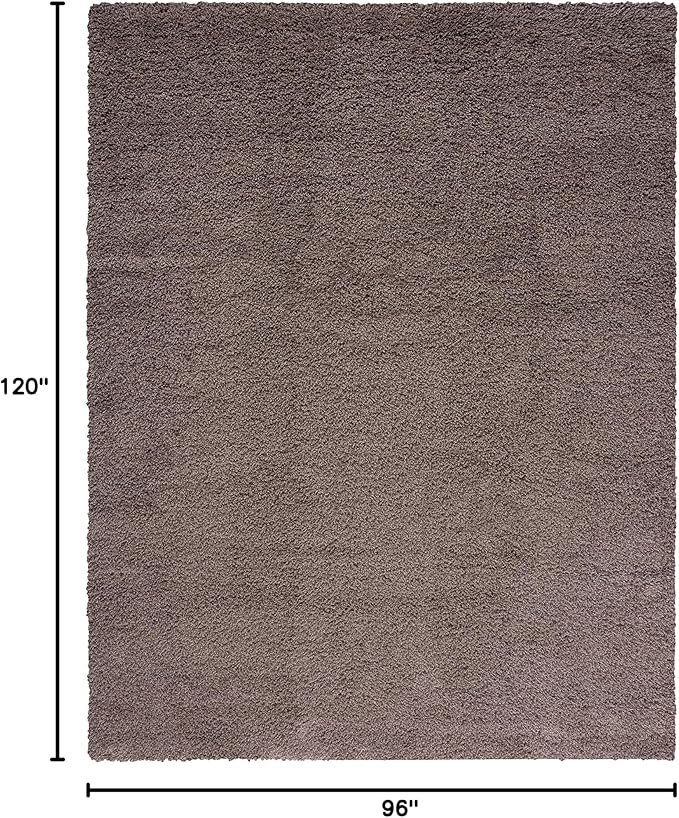 SAFAVIEH Santa Monica Shag Collection 8' x 10' Taupe SGN725 Solid Non-Shedding Living Room Bedroom Dining Room Entryway Plush 2-inch Thick Area Rug