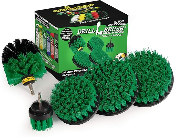 Kitchen Cleaning Supplies - Household Kitchen Cleaners - Drill Brush Kitchen Accessories - Oven Cleaning Tool - Stove Burners Cleaning Kit - Cast Iron Cleaning Kit - Home Cooktop Cleaning Brushes Kit