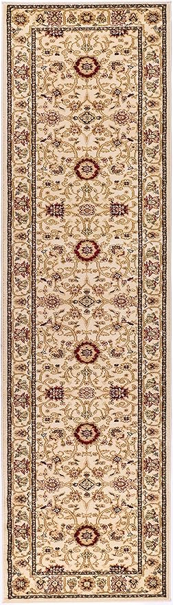 SAFAVIEH Lyndhurst Collection Runner Rug - 2'3" x 20', Ivory & Ivory, Traditional Oriental Design, Non-Shedding & Easy Care, Ideal for High Traffic Areas in Living Room, Bedroom (LNH212L)