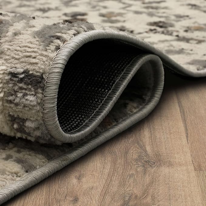 Mohawk Home Invati Traditional Floral Ornamental Cream 5' 3" x 8' Area Rug Perfect for Living Room, Dining Room, Office
