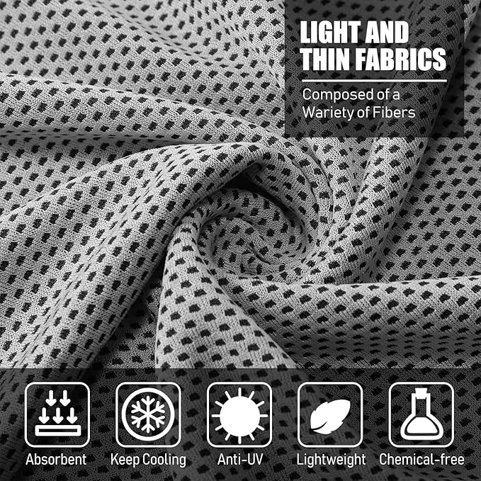 100 Pack Cooling Towel - Microfiber Cold Sports Sweat Rags Neck & Face Breathable Ice Chilly Towel for Gym Yoga Golf Workout Beach Accessories