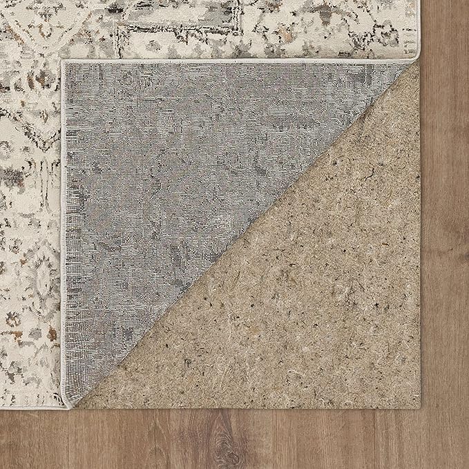 Mohawk Home Invati Traditional Floral Ornamental Cream 3' 11" x 6' Area Rug Perfect for Living Room, Dining Room, Office