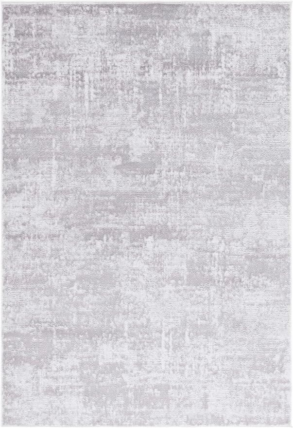 SAFAVIEH Amelia Collection Accent Rug - 4' x 6', Ivory & Stone Grey, Modern Abstract Design, Non-Shedding & Easy Care, Ideal for High Traffic Areas in Living Room, Bedroom, Dining (ALA700E-4)
