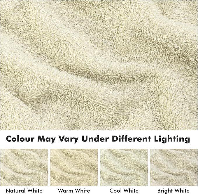 Face Towels Pack of 12 – 100% Cotton Wash Cloths (12x12 inch) – Soft, Quick Dry & Highly Absorbent Hand Towels for Bathroom, Spa, Gym, Kitchen and for Daily Use - (Ivory)