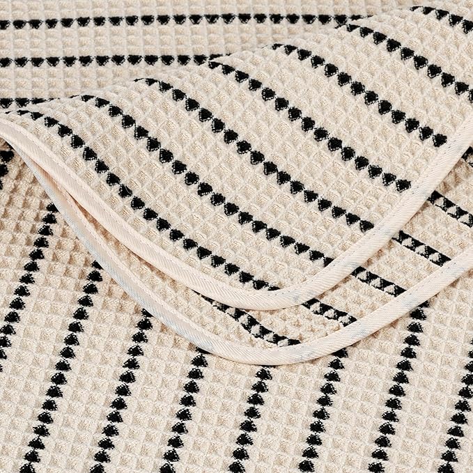 430 GSM Microfiber Oversize Quick Dry Lint Free Bath Towel, 60 x 30 in, 4 Pack (Waffle Weave)