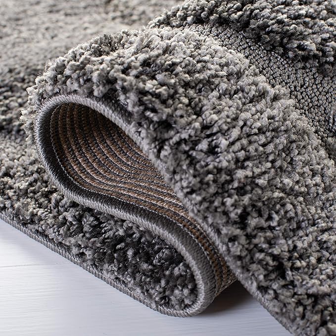 SAFAVIEH Florida Shag Collection Runner Rug - 2'3" x 17', Grey, Scroll Design, Non-Shedding & Easy to Clean, High-Low Plush Pile, Ideal for Bedroom, Foyer, Hallway (SG455-8013)