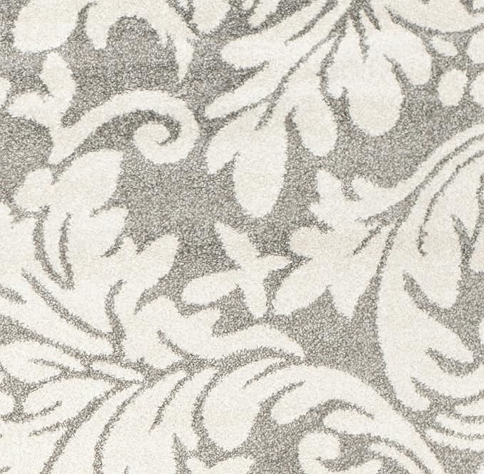 SAFAVIEH Area Rug 8x10 - Amherst Collection - Large - Dark Grey & Beige, Floral Pattern, Non-Shedding & Easy Cleaning, Ideal for Living Room, Bedroom, Office, Dining Space (AMT425R)