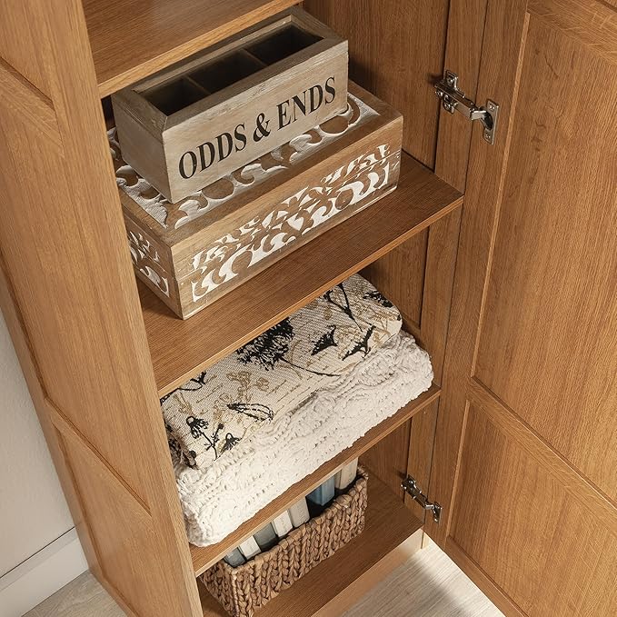 Sauder Miscellaneous Storage Cabinet/ Pantry cabinets, Highland Oak finish