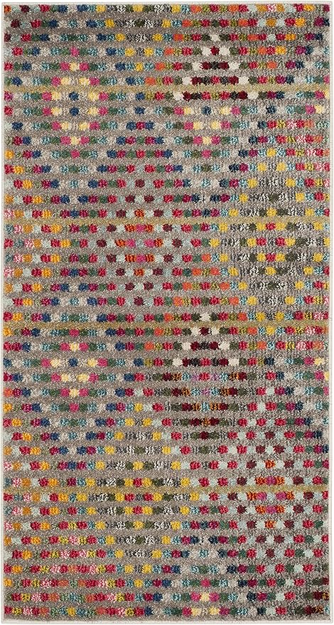 SAFAVIEH Monaco Collection Accent Rug - 2'2" x 4', Multi & Beige, Boho Diamond Design, Non-Shedding & Easy Care, Ideal for High Traffic Areas in Entryway, Living Room, Bedroom (MNC204F)