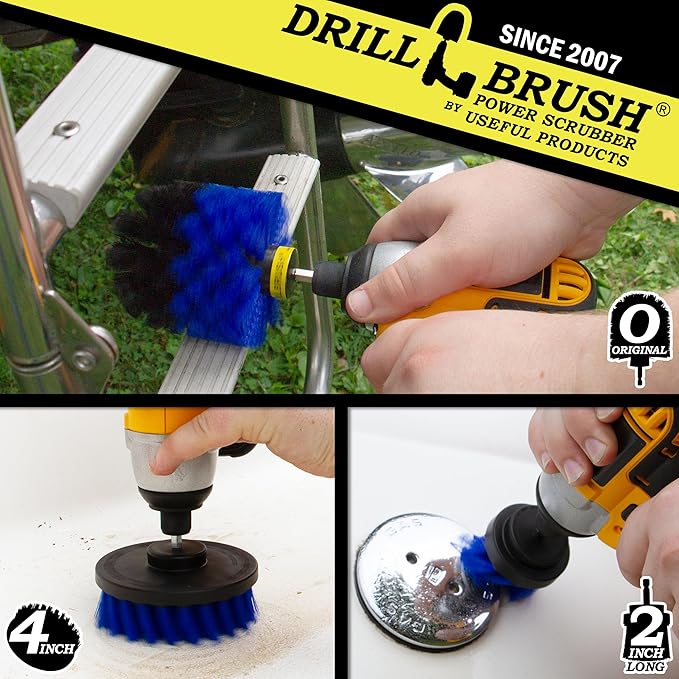 Drill Brush – Drill Brush Attachment – Drill Brush Power Scrubber – Drill Brush Set – Drill Brush Attachment for Cleaning – Drill Brush Kit – Cleaning Drill Brush – Carpet Drill Brush