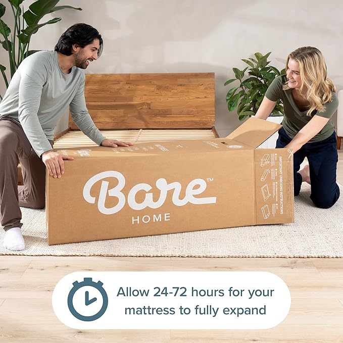 Bare Home Full Mattress - Medium Firm - Extra Thick Visco Elastic Memory Foam - CertiPUR-US Certified - Support & Pressure Relief - Minimal Motion Transfer - 100 Night Trial