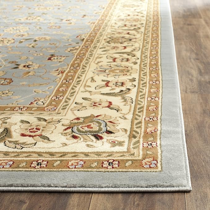 SAFAVIEH Lyndhurst Collection Accent Rug - 3'3" x 5'3", Light Blue & Ivory, Oriental Design, Non-Shedding & Easy Care, Ideal for High Traffic Areas in Entryway, Living Room, Bedroom (LNH312B)