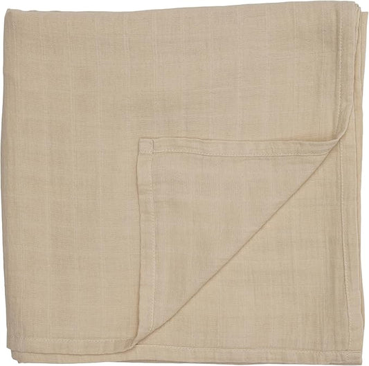 Baby Swaddle – Organic Cotton Muslin Baby Swaddles for Newborns 47” x 47” (Fog)