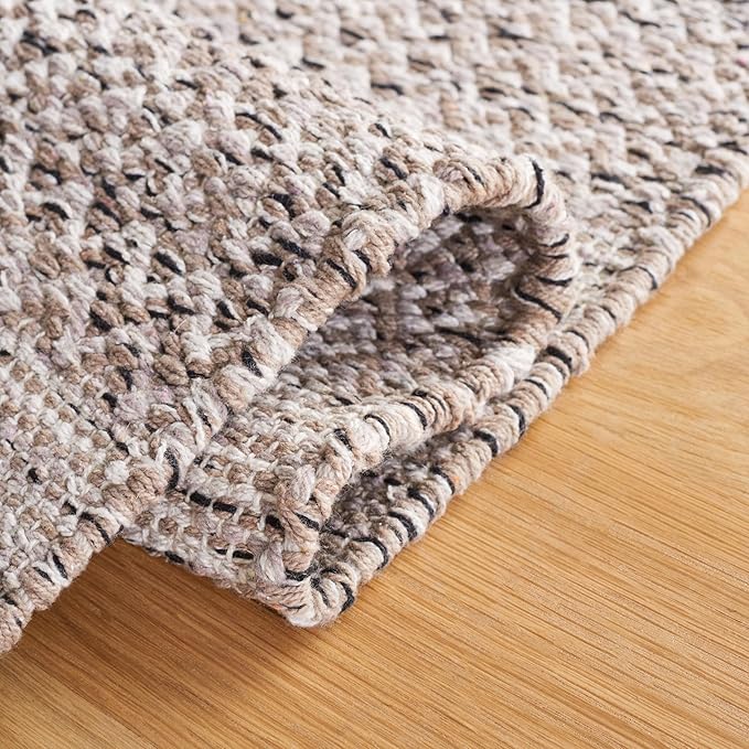 SAFAVIEH Montauk Collection Accent Rug - 3' x 5', Ivory & Steel Grey, Handmade Flat Weave Boho Farmhouse Cotton Tassel Fringe, Ideal for High Traffic Areas in Entryway, Living Room, Bedroom (MTK330M)