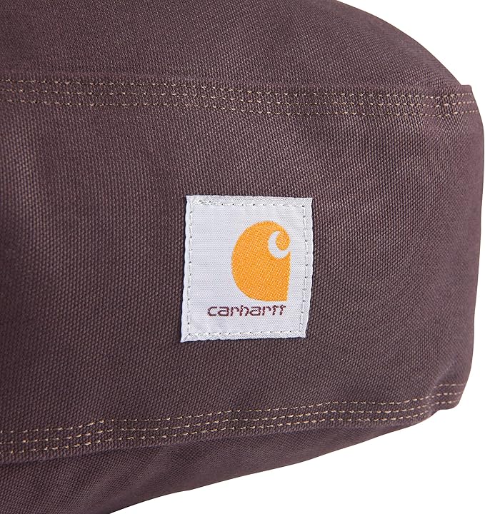 Carhartt Durable Canvas Pet Bed, Water Resistant Firm Duck Dog Bed, Deep Wine, Large