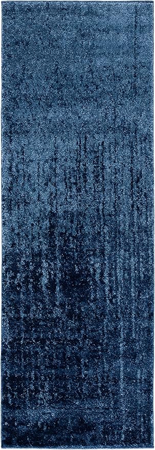 SAFAVIEH Retro Collection Runner Rug - 2'3" x 8', Light Blue & Blue, Modern Abstract Design, Non-Shedding & Easy Care, Ideal for High Traffic Areas in Living Room, Bedroom (RET2770-6065)