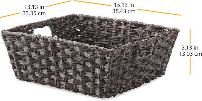 Whitmor Split Rattique Shelf Tote Driftwood