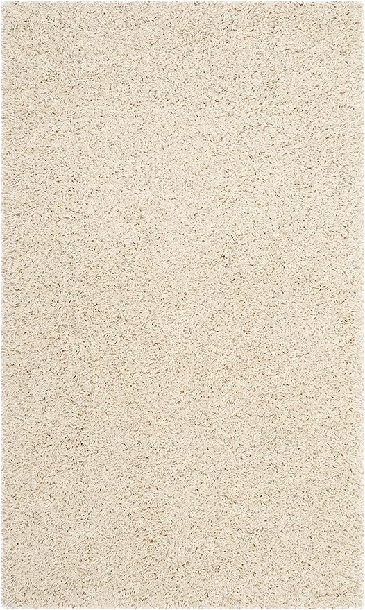 SAFAVIEH Laguna Shag Collection Accent Rug - 2'3" x 4', Beige, Solid Design, Non-Shedding & Easy Care, 2-inch Thick Ideal for High Traffic Areas in Entryway, Living Room, Bedroom (SGL303B)