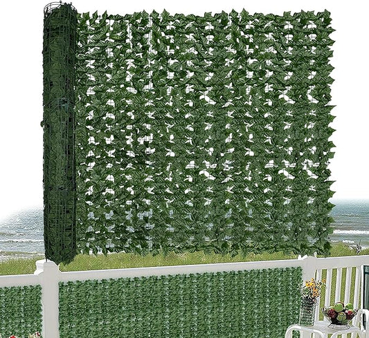 Artificial Ivy Privacy Fence Screen: 120 "x 48" (40 Sqft) Anti-Ultraviolet Artificial Hedge Grass Wall, Used for Indoor and Outdoor Green Background, Garden Greening Decoration