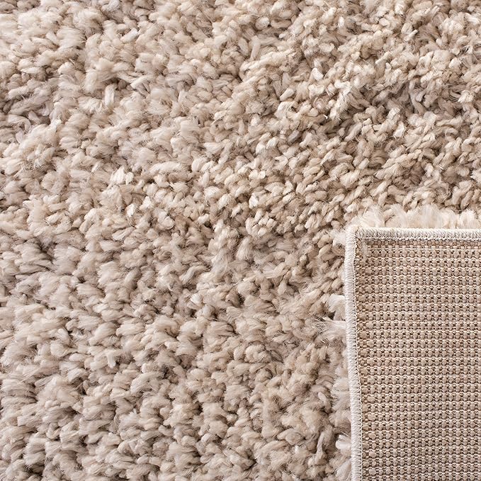 SAFAVIEH Area Rug 8x10 - August Shag Collection - Large - Beige, Solid Pattern, Non-Shedding & Easy Cleaning, Plush Thick Pile, Ideal for Living Room, Bedroom, Dining Space (AUG200D)