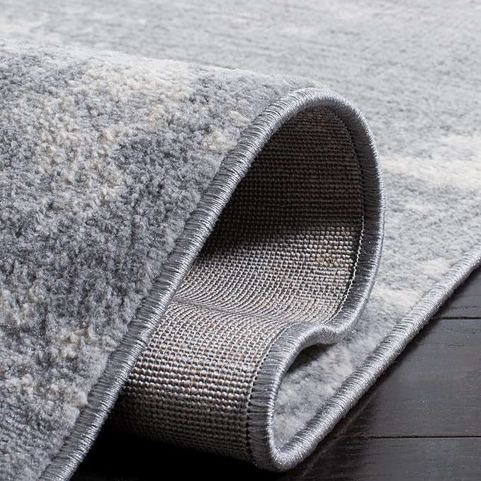 SAFAVIEH Jasper Collection Area Rug - 6' x 9', Light Grey & Ivory, Modern Abstract Design, Non-Shedding & Easy Care, Ideal for High Traffic Areas in Living Room, Bedroom (JSP101F)