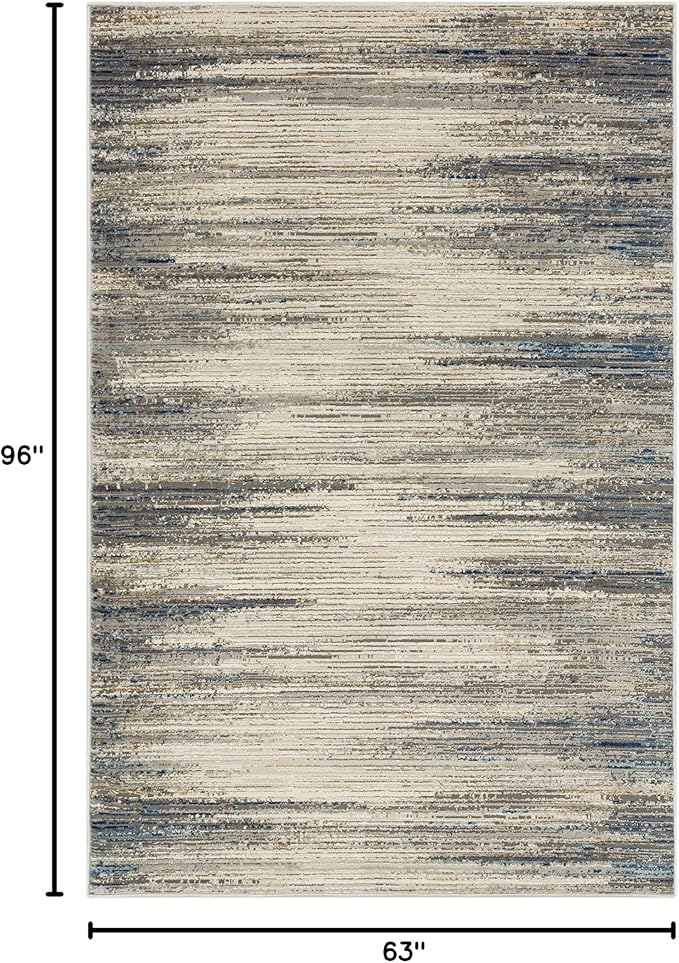 Mohawk Home Nexus Modern Contemporary Abstract Light Gray 5' 3" x 8' Area Rug Perfect for Living Room, Dining Room, Office
