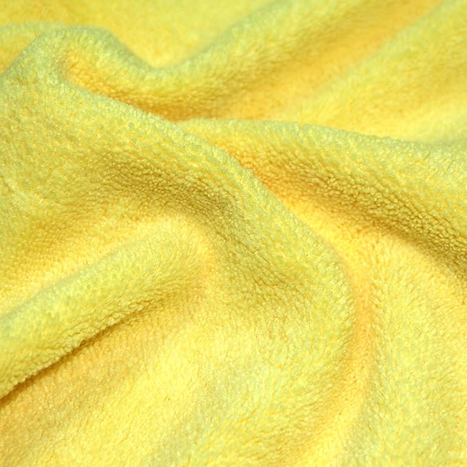 POLYTE Premium Microfiber Cleaning Towel,16x16 in 36 Pack (Blue,Green,Yellow)