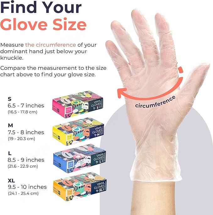 Fit Meal Prep 400 Pack Disposable Latex Free Extra Large Vinyl Food Prep Gloves - Powder Free, Ideal for Kitchen, Bathroom, Household, Gardening