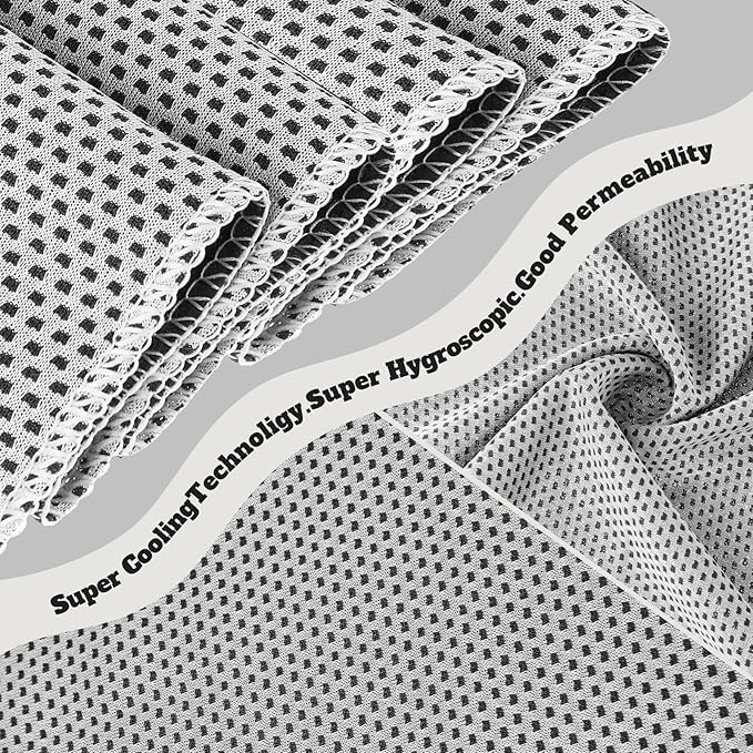 Cooling Towel Bulk - Neck & Face Cool Chilly Towels Microfiber Breathable Sport Sweat Rag for Gym, Yoga, Travel, Camping, Running, Outdoor