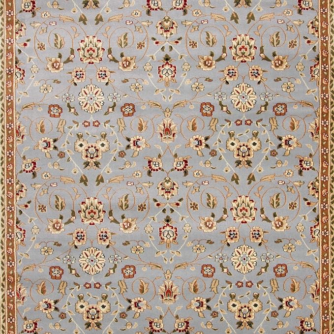 SAFAVIEH Lyndhurst Collection Area Rug - 10' x 14', Light Blue & Ivory, Traditional Oriental Design, Non-Shedding & Easy Care, Ideal for High Traffic Areas in Living Room, Bedroom (LNH312B)