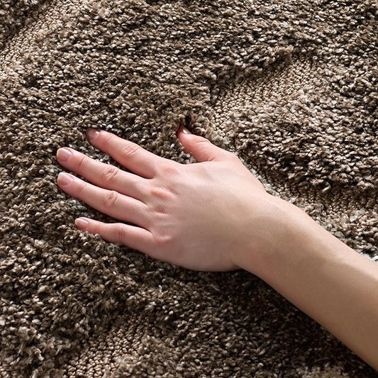 SAFAVIEH Florida Shag Collection Accent Rug - 4' x 6', Smoke & Beige, Floral Design, Non-Shedding & Easy Care, 1.2-inch Thick Ideal for High Traffic Areas in Foyer, Living Room, Bedroom (SG464-7913)