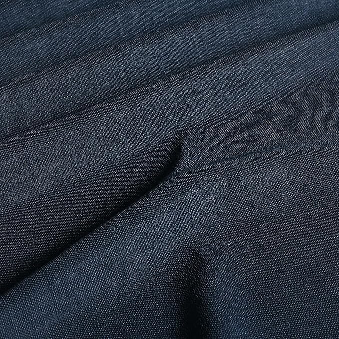 Vision Home Navy Blue Pinch Pleated Full Blackout Curtains Linen Blended Room Darkening Curtain Panels 112 inch for Living Room Bedroom Thermal Insulated Pinch Pleat Drapes with Hooks 40" Wx112 Lx2