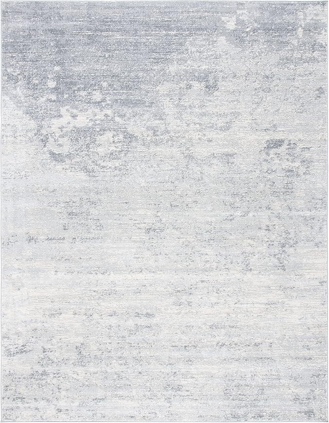 SAFAVIEH Brentwood Collection X-Large Area Rug - 12' x 18', Ivory & Grey, Modern Abstract Design, Non-Shedding & Easy Care, Ideal for High Traffic Areas in Living Room, Bedroom (BNT822A)