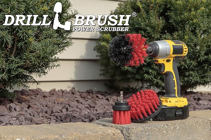 Drill Brush – Drill Brush Power Scrubber - Drill Brush Attachment for Cleaning - Power Scrubber Drill Brush - Nylon Drill Brush - Grout Drill Brush - Drill Scrubber Attachment - Drill Brush Set
