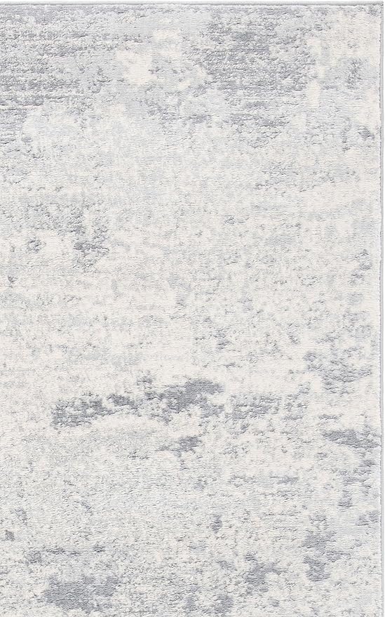SAFAVIEH Brentwood Collection Runner Rug - 2' x 18', Grey & Ivory, Modern Abstract Design, Non-Shedding & Easy Care, Ideal for High Traffic Areas in Living Room, Bedroom (BNT822H)