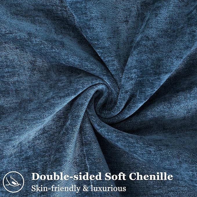 decorUhome Spring Couch Throw Pillow Covers 18x18 Set of 2, Decorative Soft Velvet Modern Cozy Chenille Pillow Cases with Elegant Design for Sofa Bed Living Room Home Decor, Poseidon