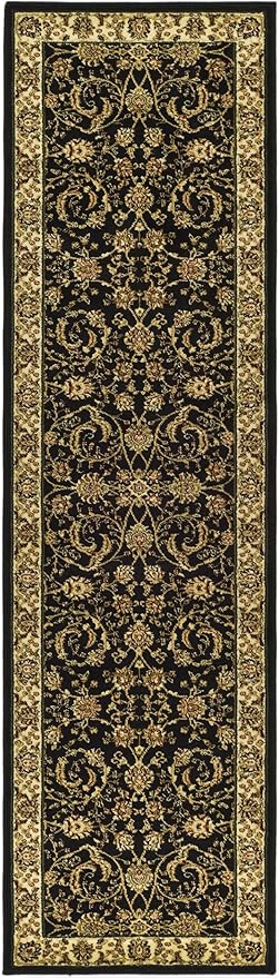 SAFAVIEH Lyndhurst Collection Runner Rug - 2'3" x 8', Black & Ivory, Traditional Oriental Design, Non-Shedding & Easy Care, Ideal for High Traffic Areas in Living Room, Bedroom (LNH219A)
