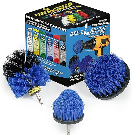 Drill Brush Aquatic Cleaning Brush Set - Fish Tank Accessories - Boat Accessories - Aquarium Scrubbing Kit - Swimming Pool Brushes - Pool Cleaning Household Set - Fish Tank Cleaner - Cleans Boat Seats