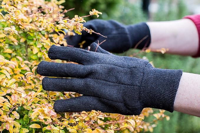 G & F Products Heavy Duty Cotton Jersey Work Gloves, Knit Wrist, Clute Cut, Durable, Comfortable, Multipurpose for Cleaning, Material Handling, Landscaping, Shoveling and All-Day Use, Large 12 Pair