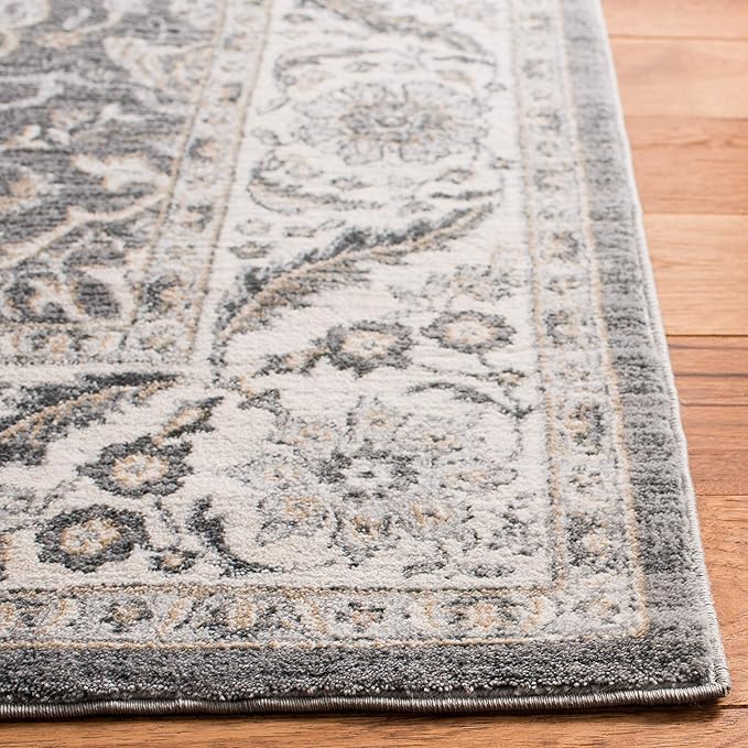 SAFAVIEH Isabella Collection Accent Rug - 2'2" x 5', Grey & Dark Grey, Oriental Design, Non-Shedding & Easy Care, Ideal for High Traffic Areas in Entryway, Living Room, Bedroom (ISA912H)