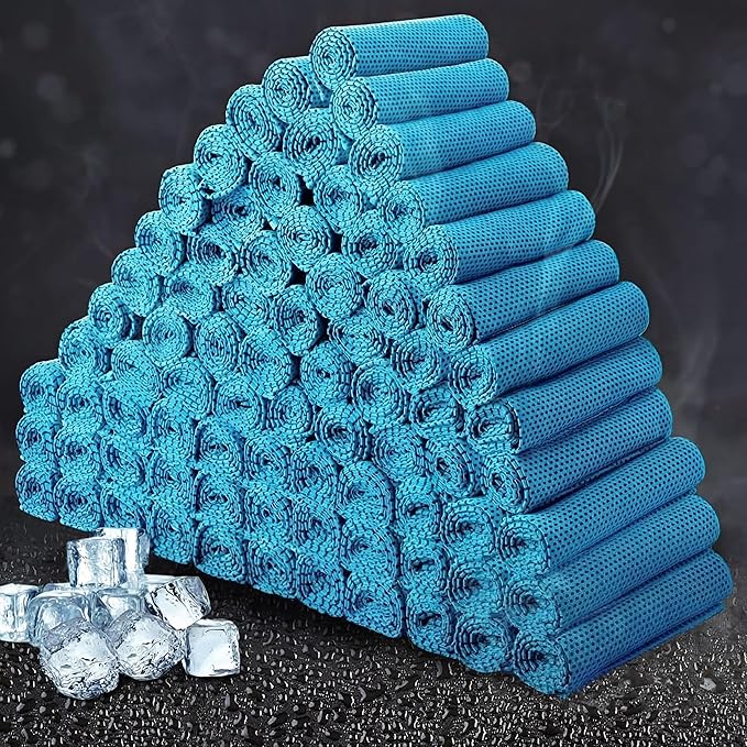 Cooling Towel Bulk - Neck & Face Cool Chilly Towels Microfiber Breathable Sport Sweat Rag for Gym, Yoga, Travel, Camping, Running, Outdoor