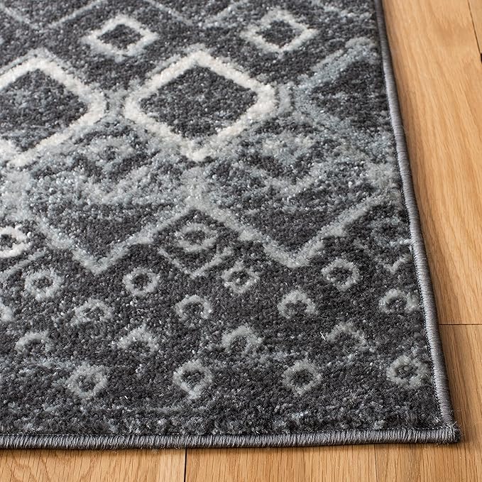 SAFAVIEH Area Rug 10x14 - Amsterdam Collection - Large - Dark Grey & Light Grey, Non-Shedding & Easy to Clean, Ideal for Living Room, Bedroom, Dining Space (AMS108J)