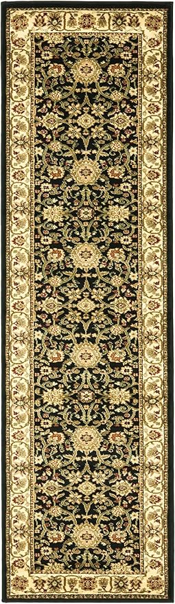 SAFAVIEH Lyndhurst Collection Runner Rug - 2'3" x 20', Black & Ivory, Traditional Oriental Design, Non-Shedding & Easy Care, Ideal for High Traffic Areas in Living Room, Bedroom (LNH212A)