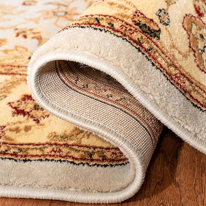 SAFAVIEH Lyndhurst Collection Accent Rug - 4' x 6', Grey & Beige, Traditional Oriental Design, Non-Shedding & Easy Care, Ideal for High Traffic Areas in Entryway, Living Room, Bedroom (LNH216G)
