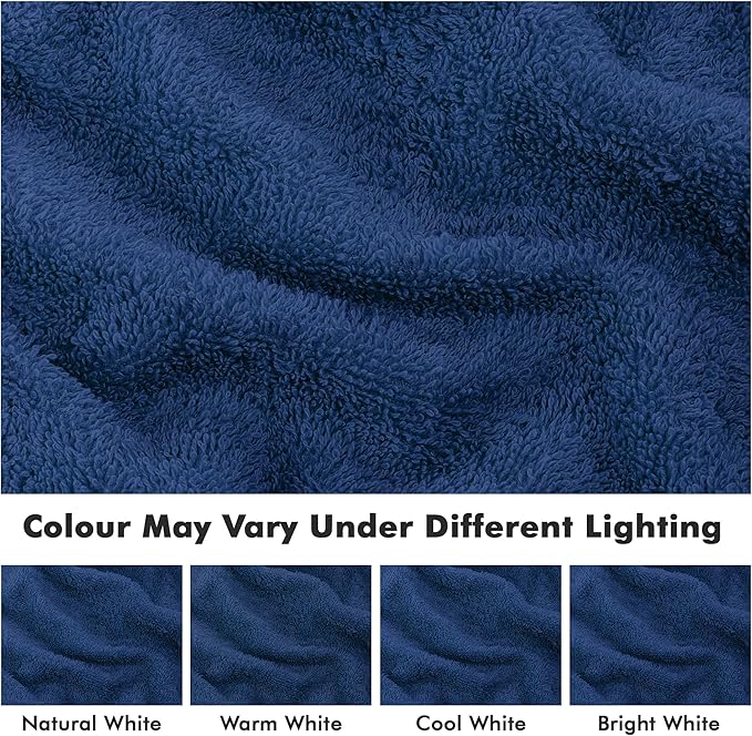 Face Towels Pack of 12 – 100% Cotton Wash Cloths (12x12 inch) – Soft, Quick Dry & Highly Absorbent Hand Towels for Bathroom, Spa, Gym, Kitchen and for Daily Use - (Royal Blue)