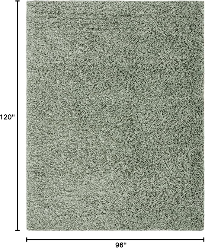 SAFAVIEH Area Rug 8x10 - Lindsay Shag Collection - Large - Green, Non-Shedding & Easy Cleaning, Ultra Plush Thick Pile, Ideal for Living Room, Bedroom, Dining Space (LNS560Y)
