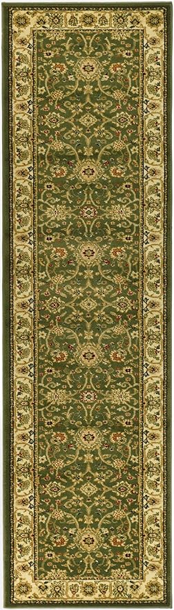 SAFAVIEH Lyndhurst Collection Runner Rug - 2'3" x 18', Sage & Ivory, Traditional Oriental Design, Non-Shedding & Easy Care, Ideal for High Traffic Areas in Living Room, Bedroom (LNH212C)